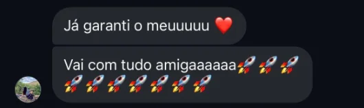Print de conversa de uma cliente sobre o Storymuse